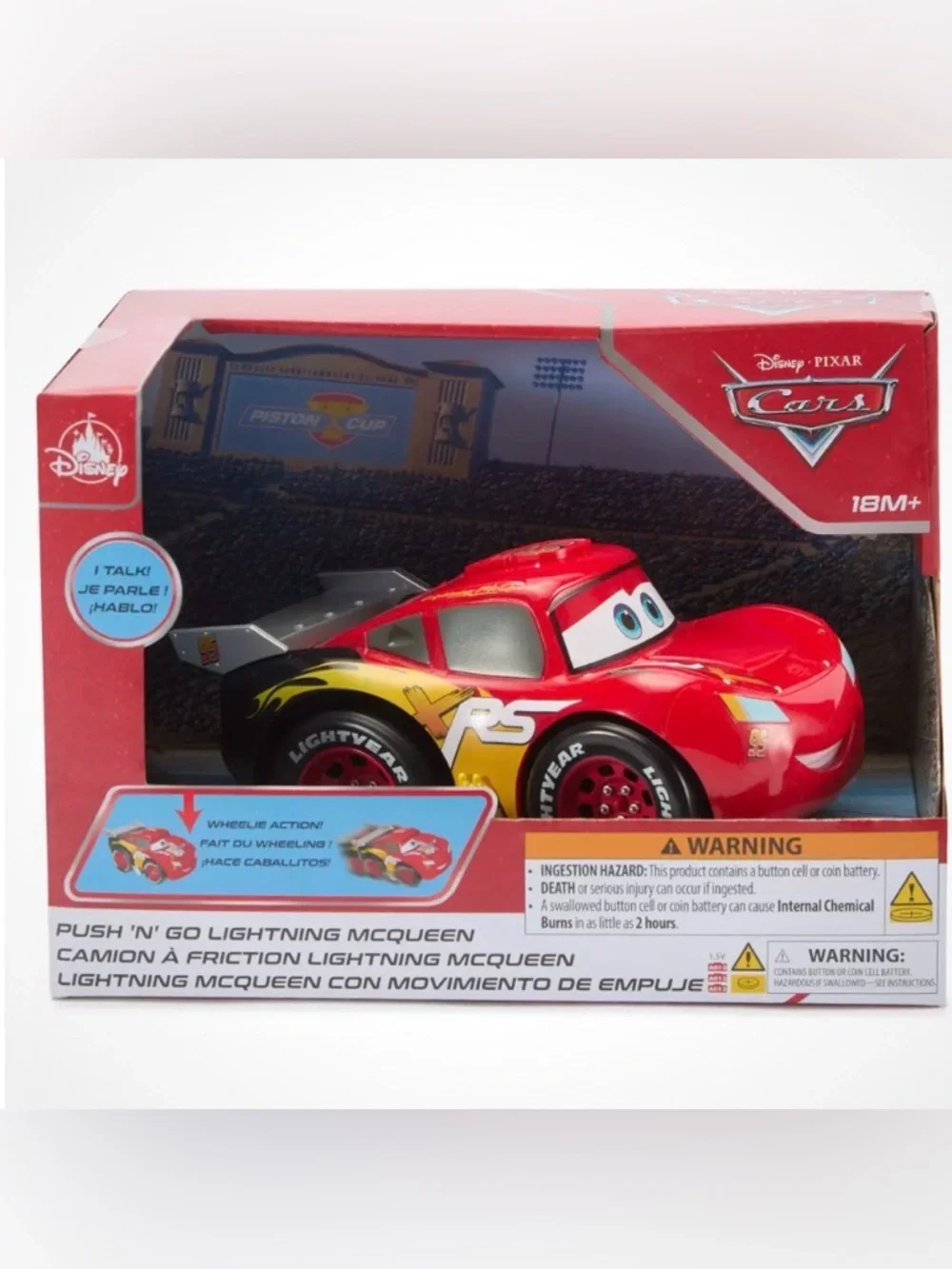 Lightning McQueen Push 'N' Go Talking Vehicle